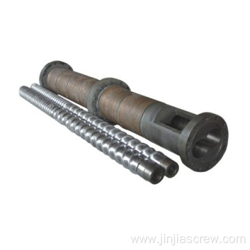 Barrel and screw for rubber machine